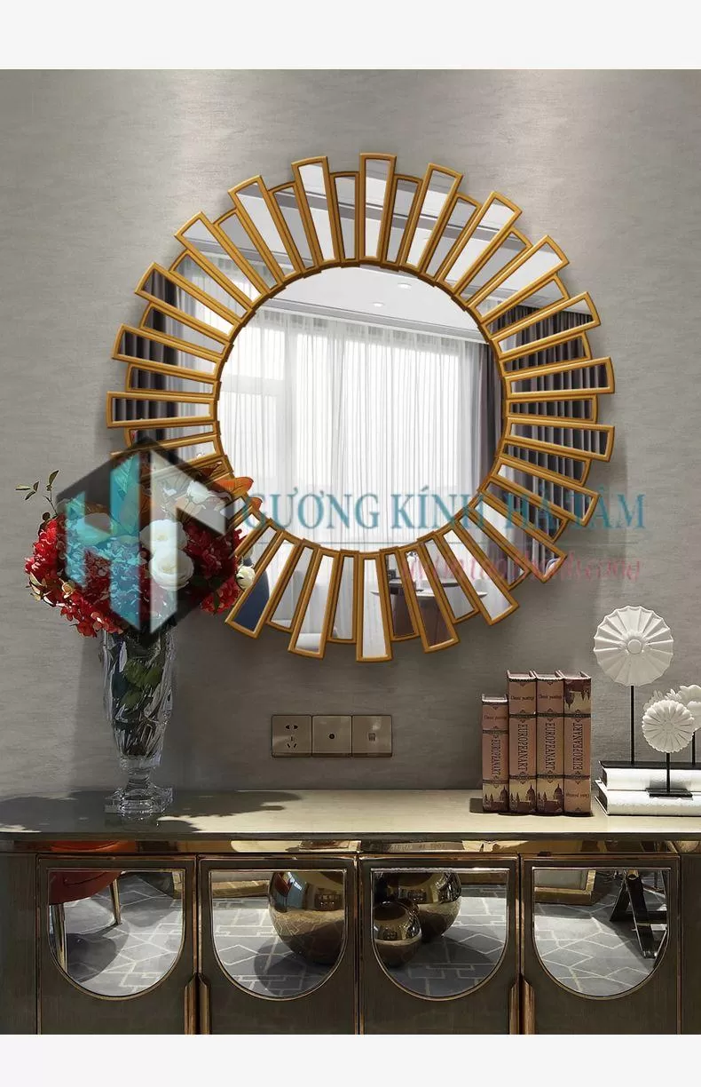Gương nghệ thuật trang trí phòng khách